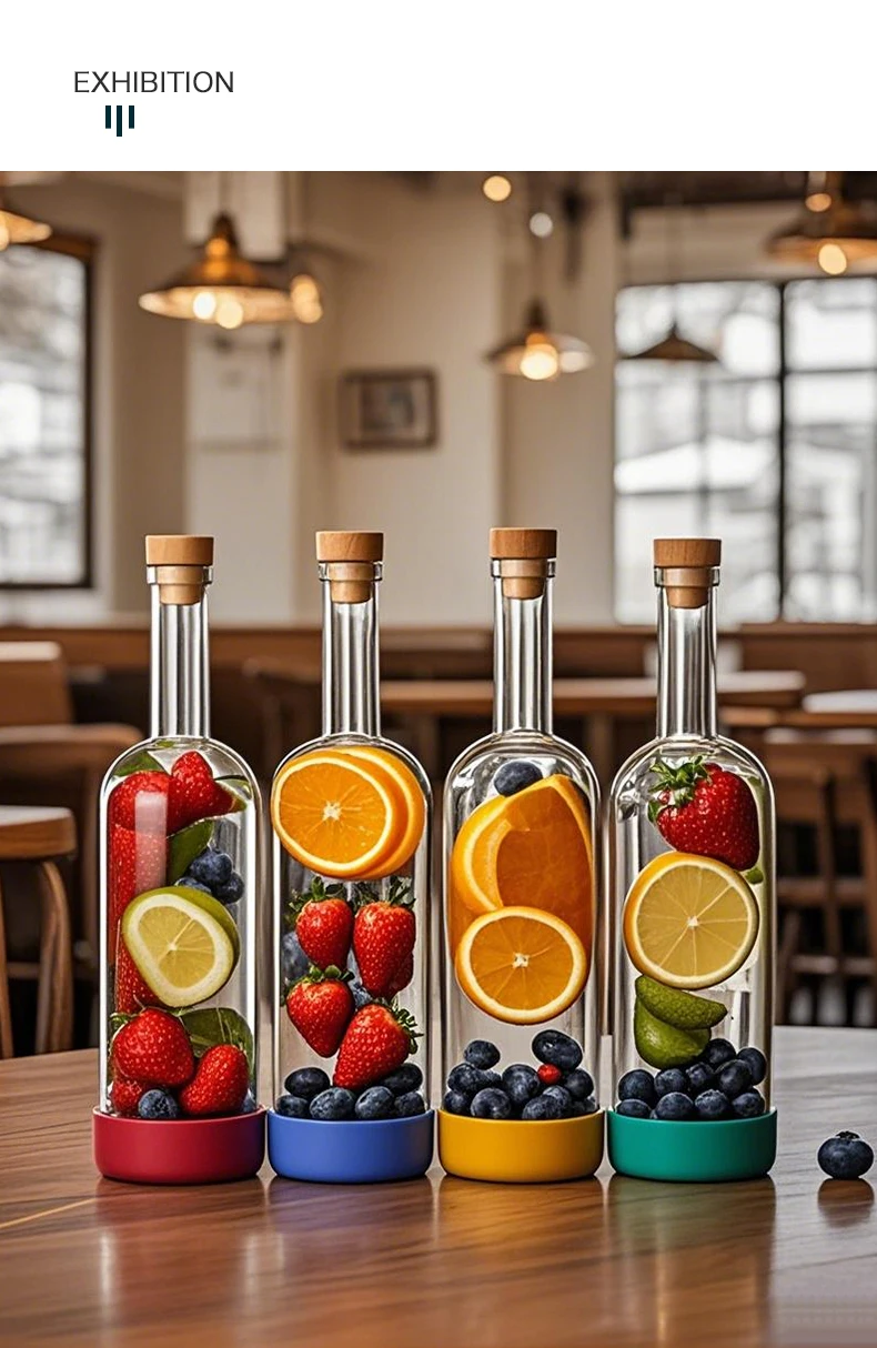 Inmeet Creative Bubble wine Bottle/Bar Juice Bottle/Cocktail Bottle/Oil Bottle With scale Bartender Supplies 800ML 1PCS