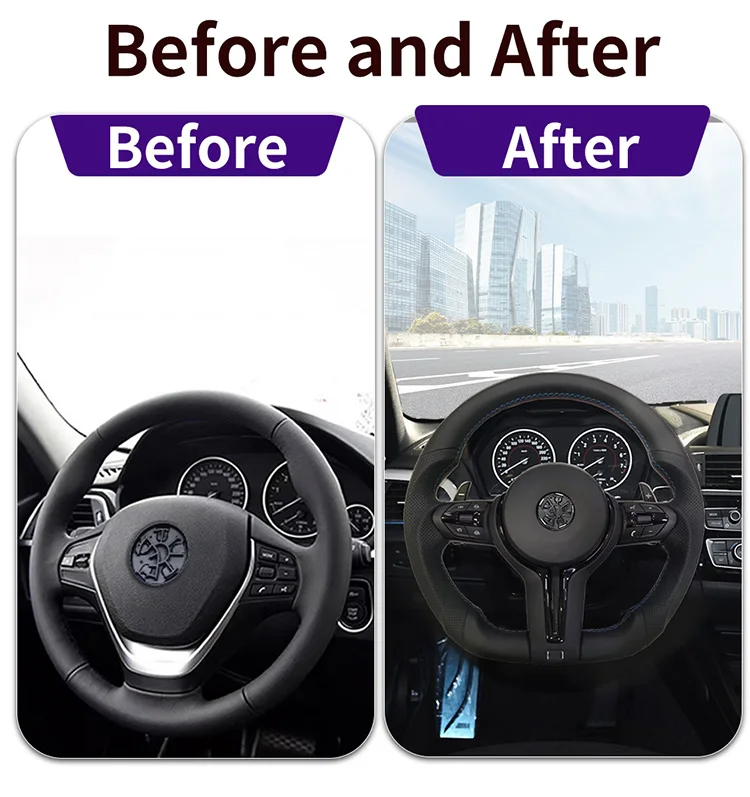 For BMW F30 F20 F48 M3 F80 F25 E90 E87 X5 E70 F01 F10 Steering Wheel Black Perforated Leather Sport Upgrade Modify Accessories