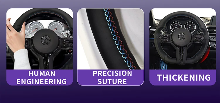 For BMW F30 F20 F48 M3 F80 F25 E90 E87 X5 E70 F01 F10 Steering Wheel Black Perforated Leather Sport Upgrade Modify Accessories