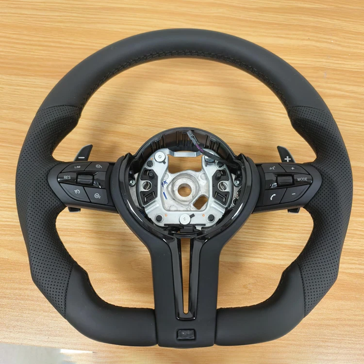 For BMW F30 F20 F48 M3 F80 F25 E90 E87 X5 E70 F01 F10 Steering Wheel Black Perforated Leather Sport Upgrade Modify Accessories