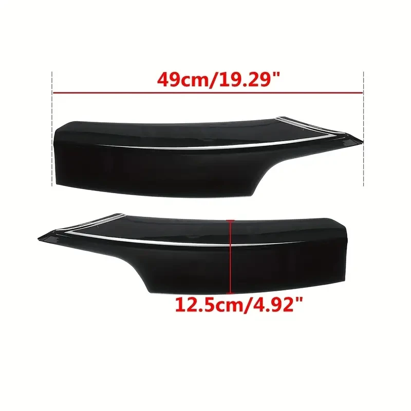 For BMW F30 F31 M Sport 2012-2019 Front Bumper Lip Splitter Canards Spoiler 1Pair Car Fog Lamp Eyebrow Frame Cover Grille