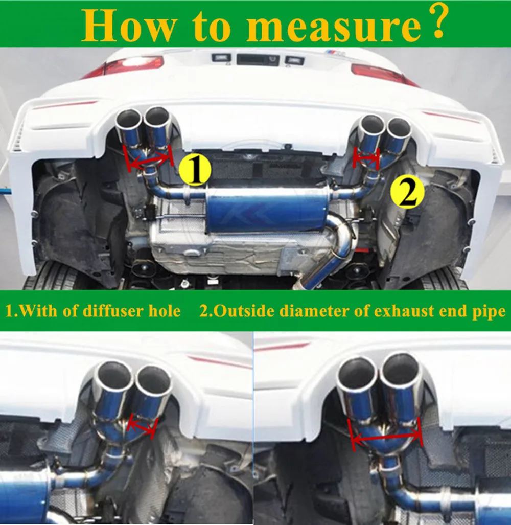 1Piece AK Dual Exhaust Tip Glossy Carbon Fiber Black Pipe Double Exhaust Tail End Pipe Exhaust Muffler Tip for Universal
