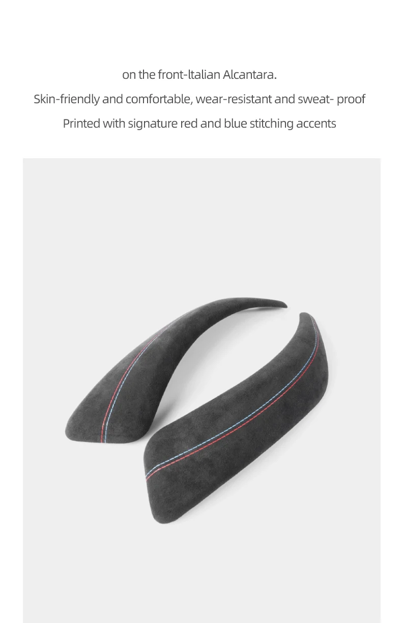 Made of Alcantara Wrap For BMW F20 Series 1 Car Interior Door Pull Handle Strip Armrest Panel Trim Covers Tuning Accessories