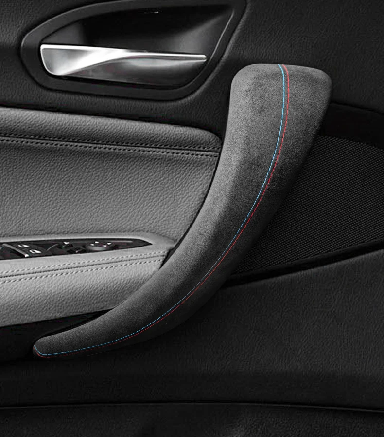 Made of Alcantara Wrap For BMW F20 Series 1 Car Interior Door Pull Handle Strip Armrest Panel Trim Covers Tuning Accessories