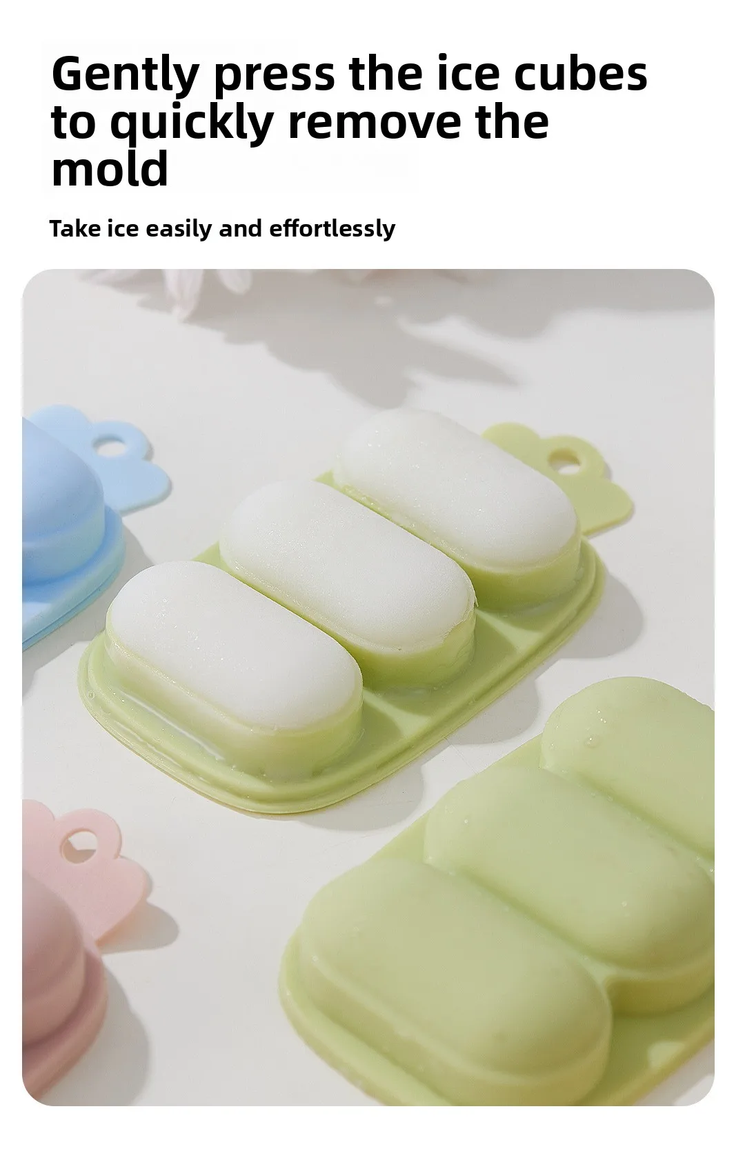 2pcs/set Baby Cartoon Food Feeder BPA Free Silicone Toddlers Hand Ring Food Supplement Storage Container Ice Cream Grid Mold