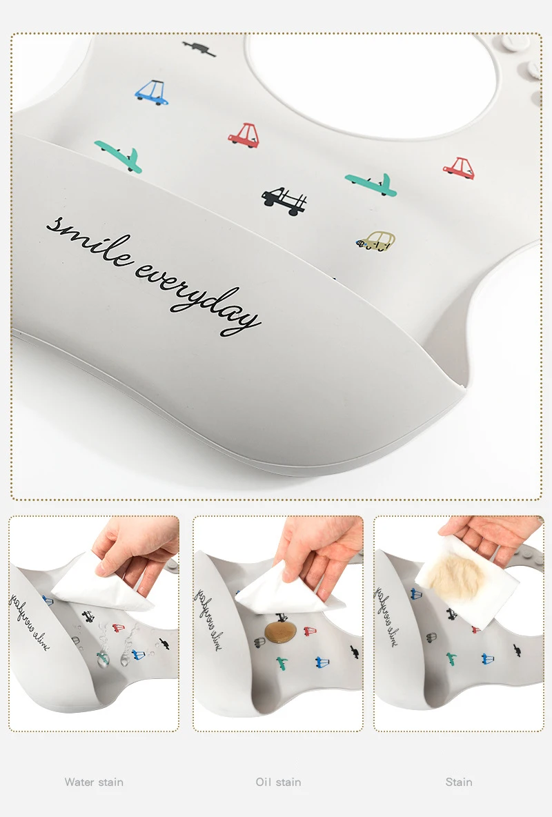 Waterproof Baby Bibs For Baby Kid Soft Silicone Feeding Bib Summer Baby Stuff Feeding Cartoon Print Girl Boy Bibs Burp Cloths