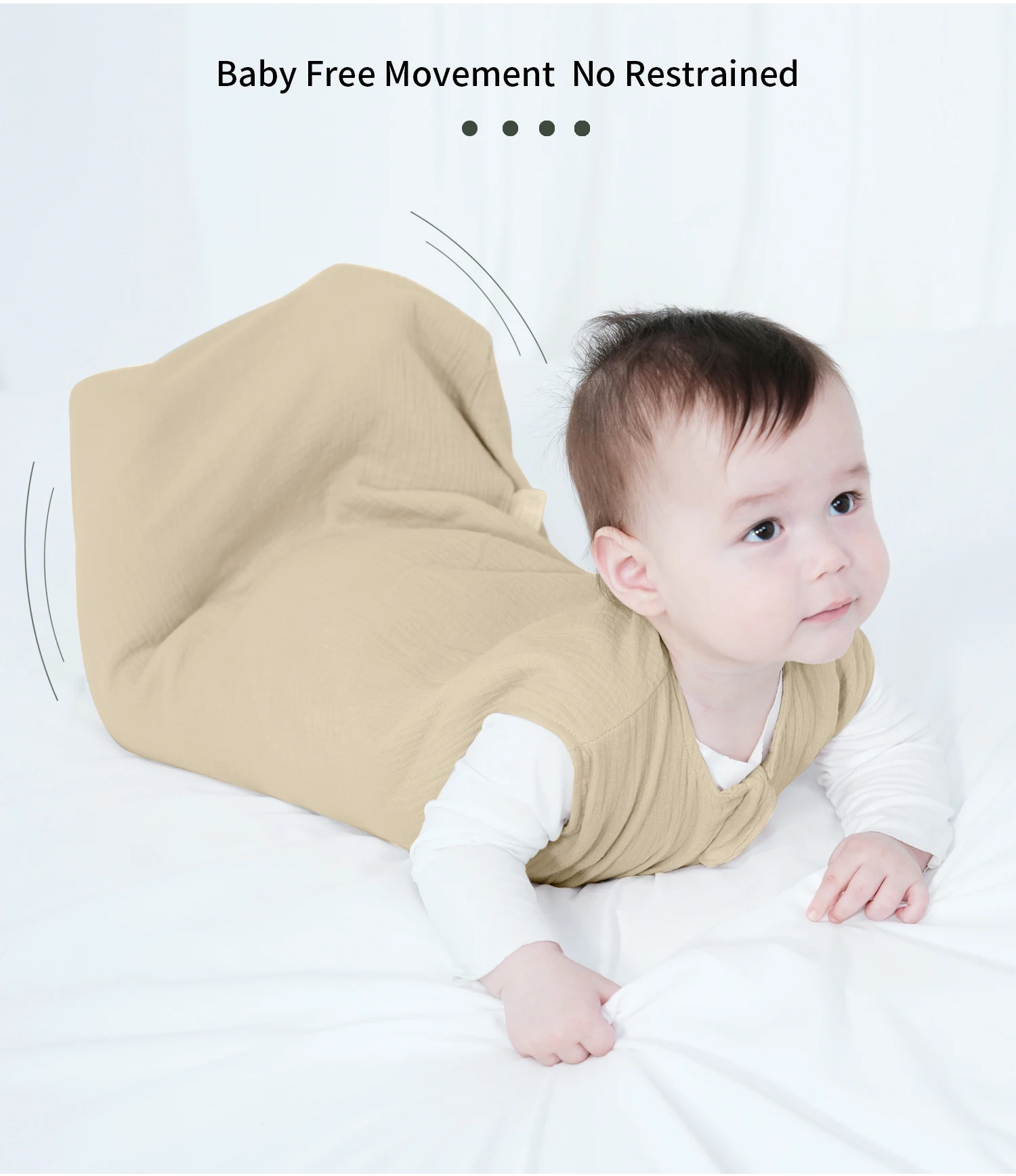 Baby Sleeping Blanket Newborn Swaddle Sleeveless Sleep Sack Summer Thin Premium Muslin Cotton Soft 2-Ways Zipper Easy Diaper Cha