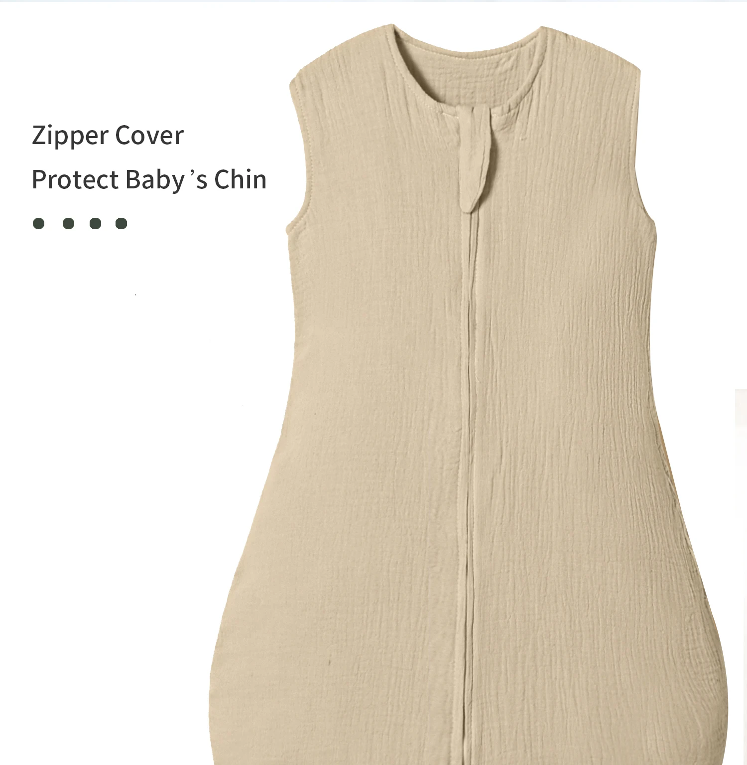 Baby Sleeping Blanket Newborn Swaddle Sleeveless Sleep Sack Summer Thin Premium Muslin Cotton Soft 2-Ways Zipper Easy Diaper Cha