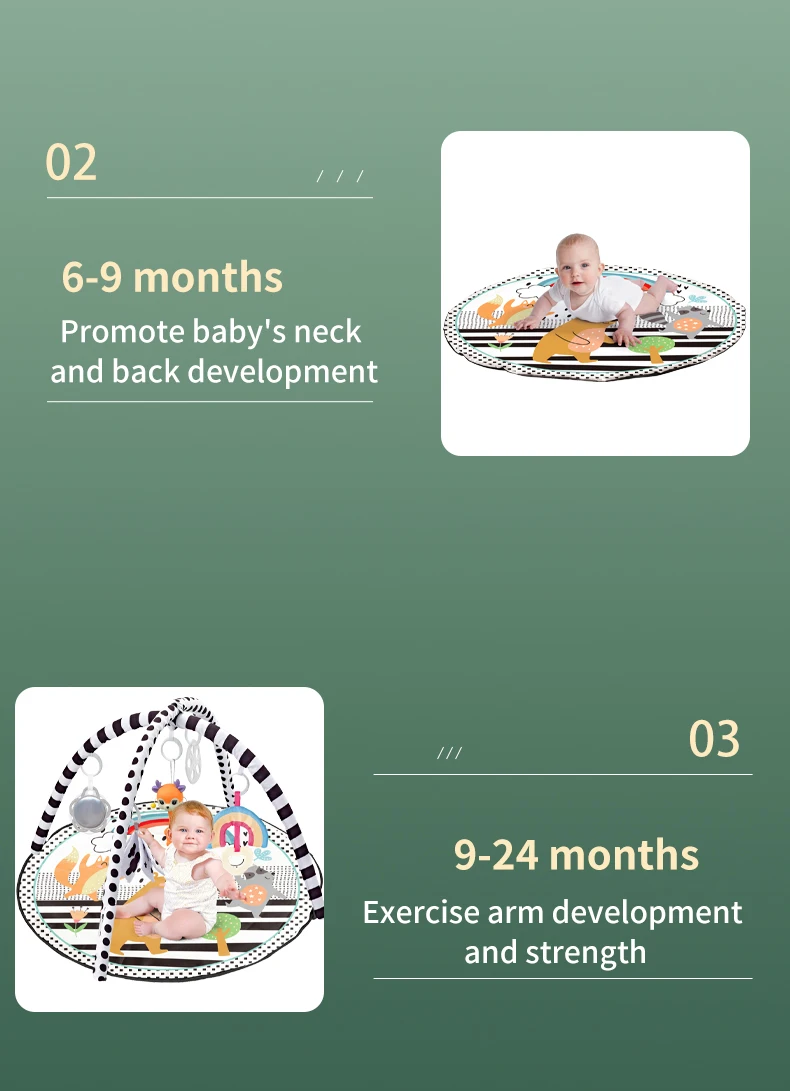 Baby Educational Fitness Frame Gym Play Mat 0-36 Months Tummy Time Crawling Game Blanket Toys Play Mat Rack Crawling Blanket