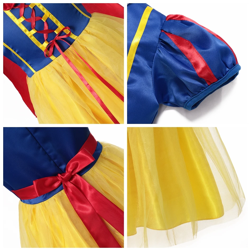 2025 Purim Classic Princess Dress Costume for Girls, Children's Carnival Christmas Party Princess Kids Birthday Clothes