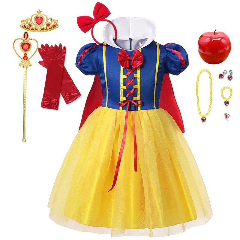 2025 Purim Classic Princess Dress Costume for Girls, Children's Carnival Christmas Party Princess Kids Birthday Clothes