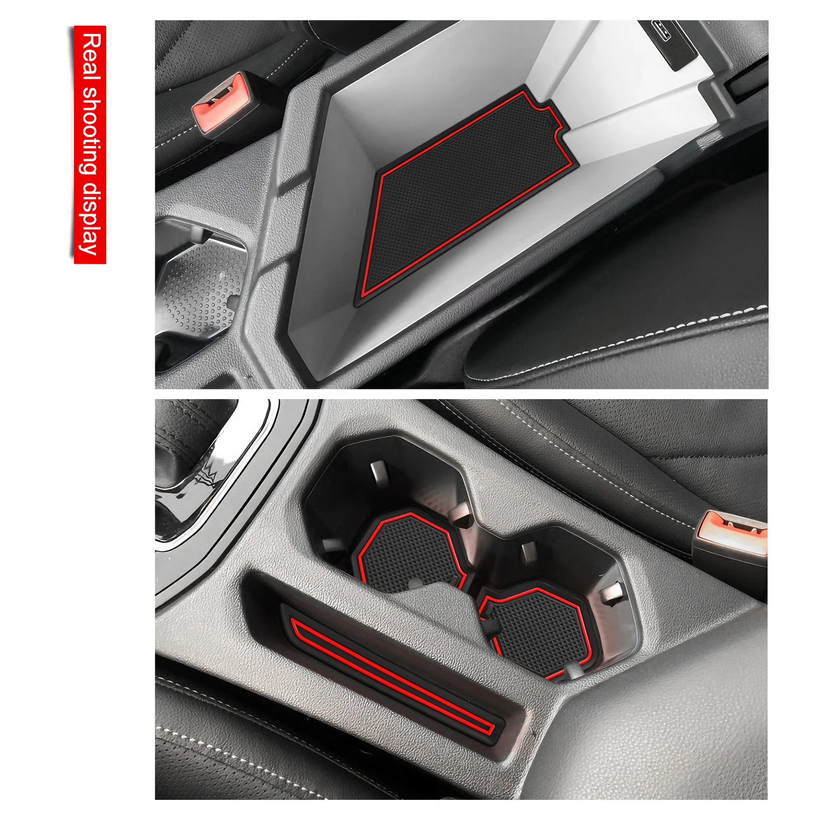 Smabee for VW Volkswagen Jetta 2019-2026 Center Anti-Slip Gate Slot Mat Door Groove Pad Cup Holder Liner Rubber Car Accessories