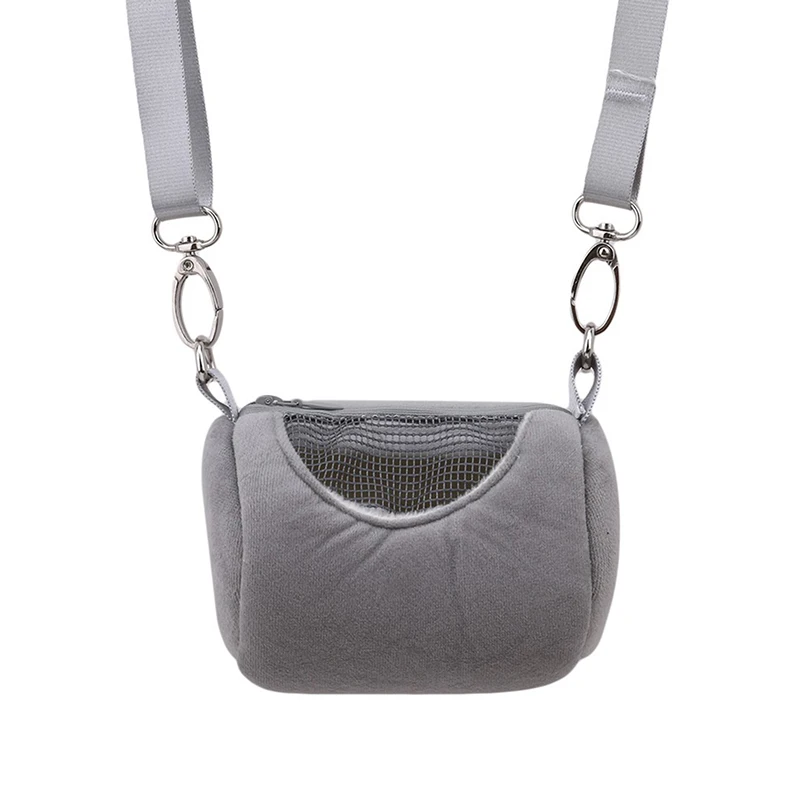 (Ce14)Hamster Carrier Bags Cross Body Bag Cylinder Design Practical House Travel Portable Squirrel Visible Mesh Pet Cage