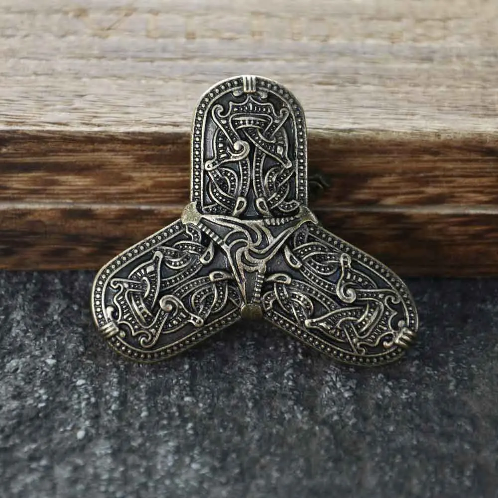 Nostalgia Nordic Viking Amulet Brooch Sweden Scandinavian Fibula Ancient Brooches Mens Womens Brosch Jewelry Talisman