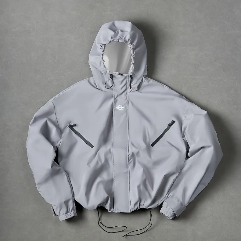 Mens High Street Trendy Casual Fashion Jacket Youth Loose Fit Outdoor Coat Lightweight Breathable Daily Wear For Young Adult Men