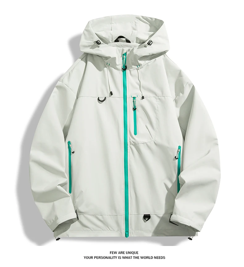 JNLN Unisex Waterproof Windbreaker Outdoor Sport Windproof Single-Layer Jacket Men Women Hiking Climbing Trekking Rain Coat