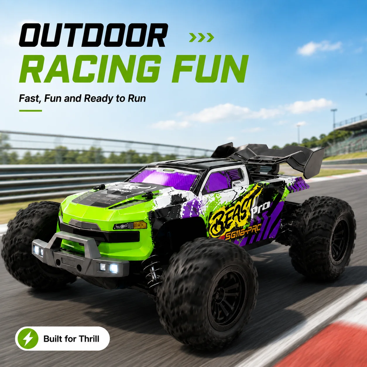 ZNLYRION RC Buggy 1:16 4 Wheel Drive Off-Road SG116MAX PRO Vehicle Optional Brushless Motor Anti-Slip Tire Remote Control Racing Truck