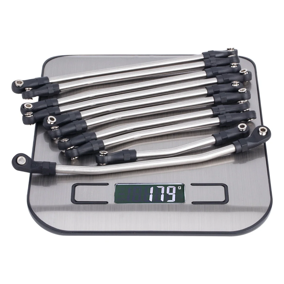 10Pcs 313/324mm Stainless Steel Linkage Chassis Link Rod Set for 1/10 Axial SCX10 II 90046 RC Crawler Upgrade Parts