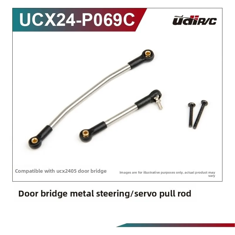 UDIRC UCX2405 1/24 RC Car Upgrade Kit Counterweight Brass Coupler Metal Front Axle Center Drive Shaft Car Shell Parts