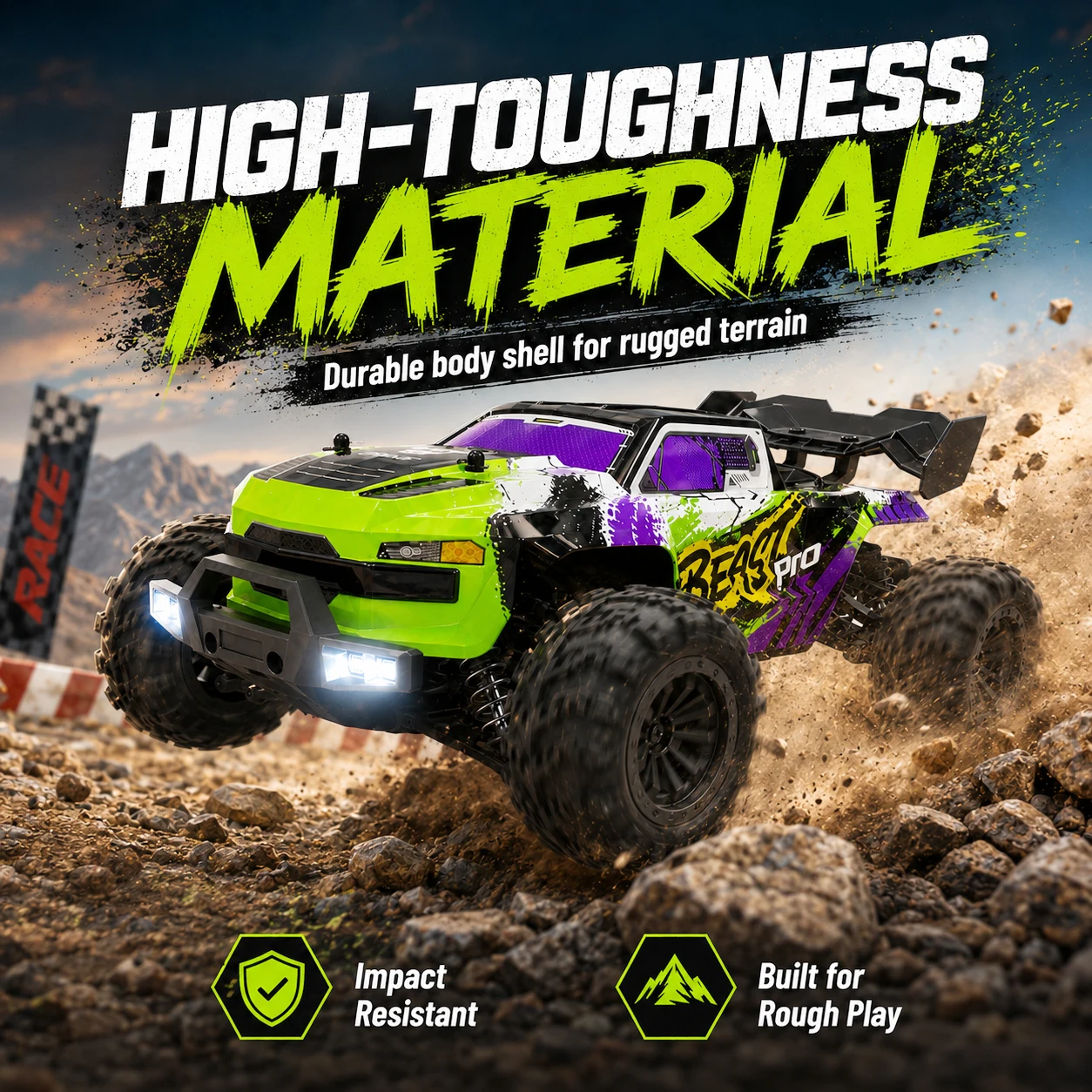 ZNLYRION RC Car Buggy 1:16 4 Wheel Drive Off-Road SG116MAX PRO Vehicle Optional Brushless Motor Anti-Slip Tire Remote Control Racing Truck