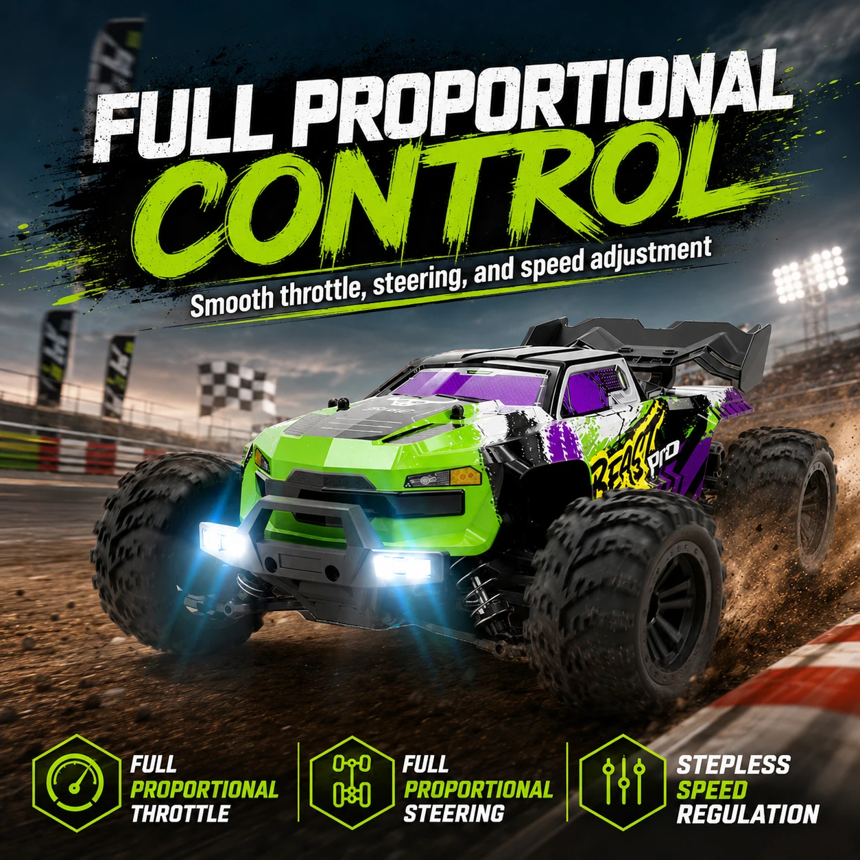 ZNLYRION RC Car Buggy 1:16 4 Wheel Drive Off-Road SG116MAX PRO Vehicle Optional Brushless Motor Anti-Slip Tire Remote Control Racing Truck