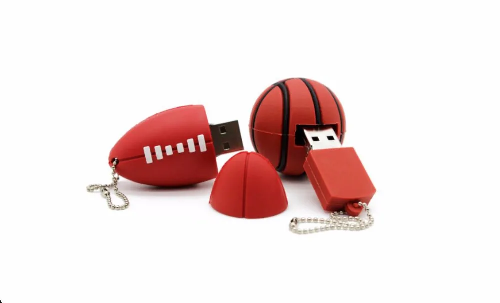 JASTER Football USB Flash Drives 128GB Basketball Memory Stick 64GB Golf Ball Pen Drive 32GB Tennis Pendrive 16GB Creative Gift