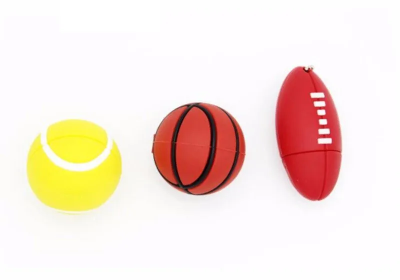 JASTER Football USB Flash Drives 128GB Basketball Memory Stick 64GB Golf Ball Pen Drive 32GB Tennis Pendrive 16GB Creative Gift