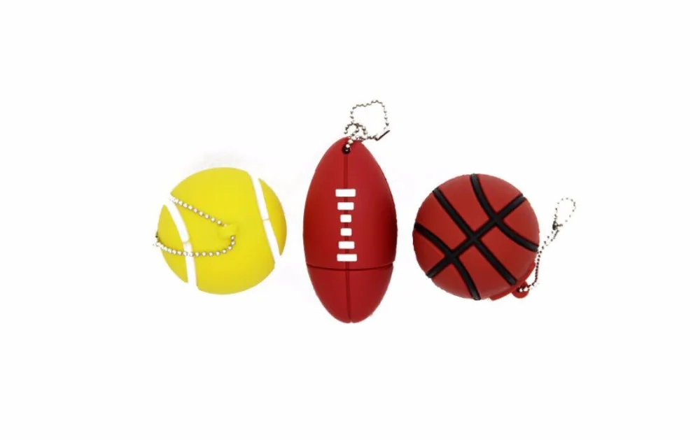 JASTER Football USB Flash Drives 128GB Basketball Memory Stick 64GB Golf Ball Pen Drive 32GB Tennis Pendrive 16GB Creative Gift