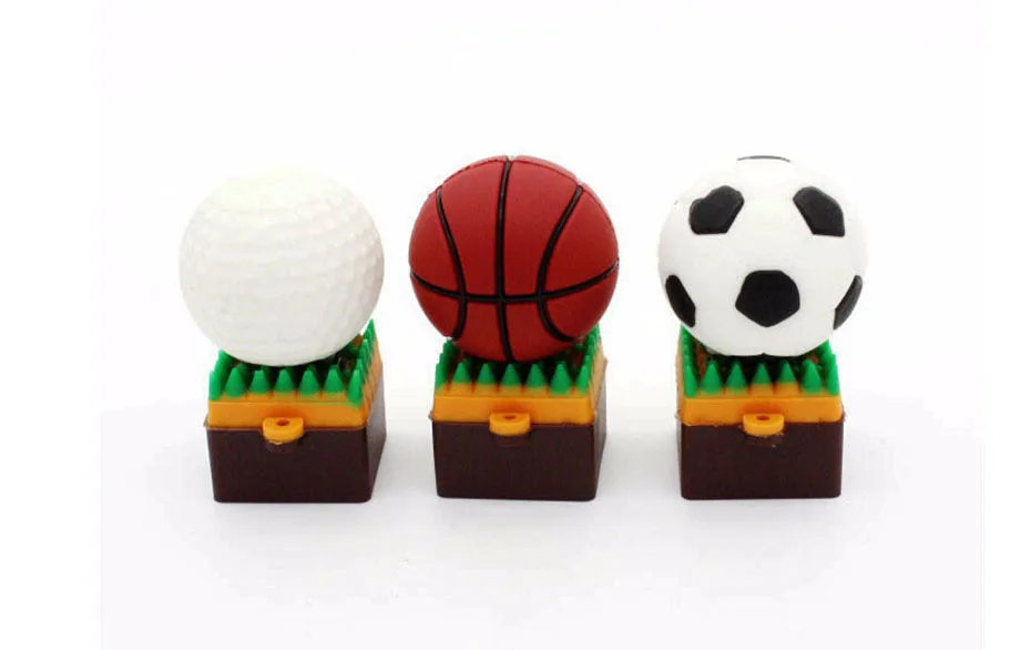 JASTER Football USB Flash Drives 128GB Basketball Memory Stick 64GB Golf Ball Pen Drive 32GB Tennis Pendrive 16GB Creative Gift
