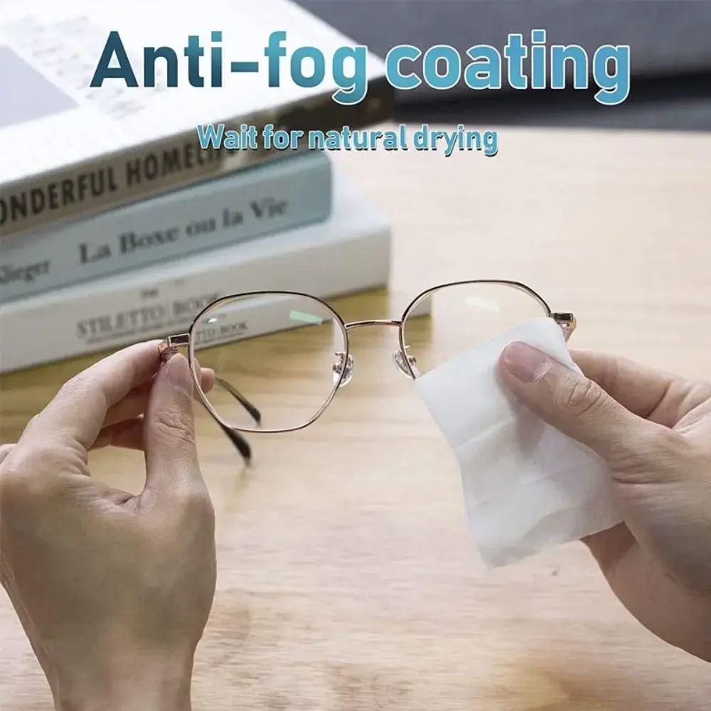 10/30/50100pcs/box Glasses Wet Cleaner Clean Disposable Anti Fog Mist Dust Remover Cleaning Lens Towels Sunglasses Phone Screen