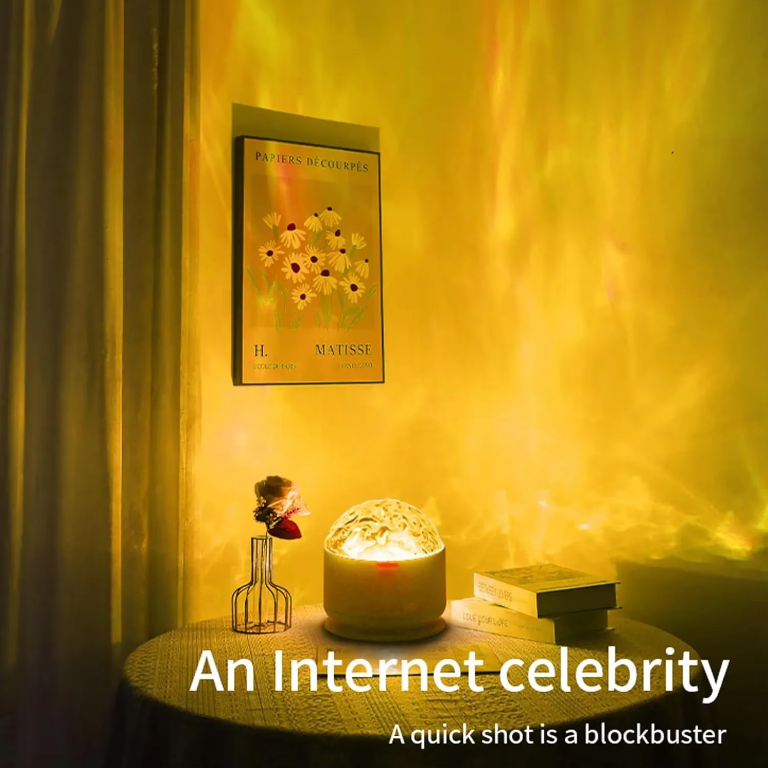 LED Night Light 16 Colors Ocean Wave Aurora Projector Light with Remote USB Powered Auto Rotate for Kids Room Ambient Decor Gift