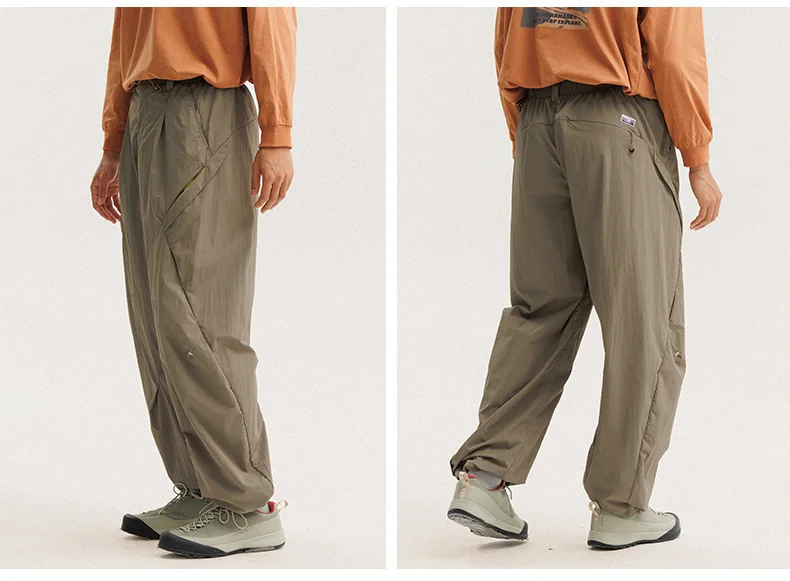 Men Women Lightweight Waterproof Quick Dry Outdoor Sport Hiking Loose Casual Techwear Track Cargo Pant Joggers Trousers