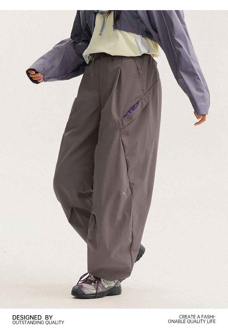 Men Women Lightweight Waterproof Quick Dry Outdoor Sport Hiking Loose Casual Techwear Track Cargo Pant Joggers Trousers