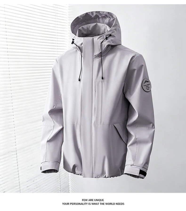 JNLN Men's Women's Waterproof Hiking Jacket Trekking Camping Mountaineering Windbreaker Unisex Outdoor Sport Windproof Rain Coat