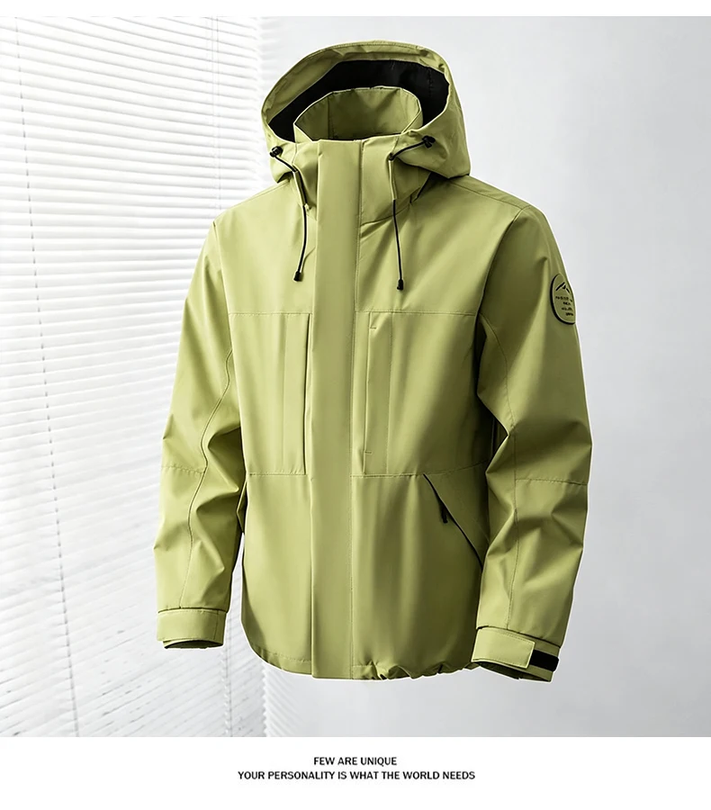 JNLN Men's Women's Waterproof Hiking Jacket Trekking Camping Mountaineering Windbreaker Unisex Outdoor Sport Windproof Rain Coat