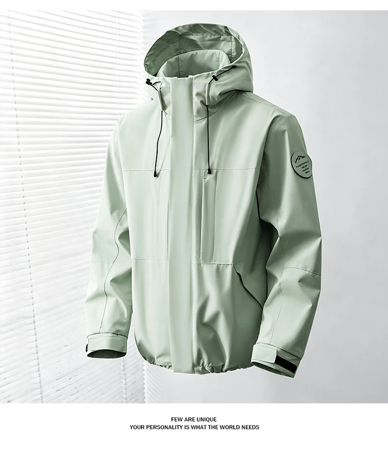 JNLN Men's Women's Waterproof Hiking Jacket Trekking Camping Mountaineering Windbreaker Unisex Outdoor Sport Windproof Rain Coat