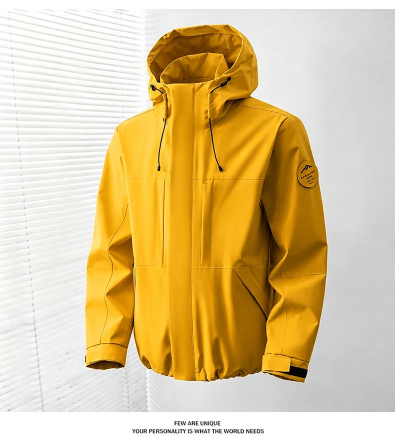 JNLN Men's Women's Waterproof Hiking Jacket Trekking Camping Mountaineering Windbreaker Unisex Outdoor Sport Windproof Rain Coat