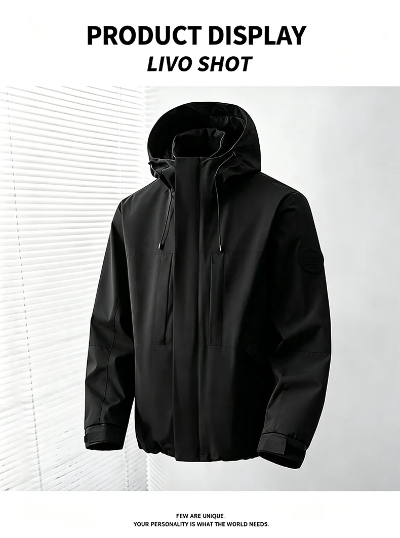 JNLN Men's Women's Waterproof Hiking Jacket Trekking Camping Mountaineering Windbreaker Unisex Outdoor Sport Windproof Rain Coat