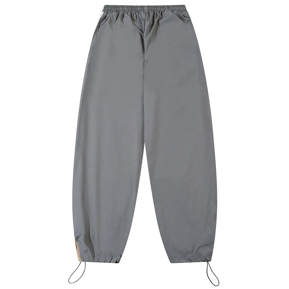 Y2K Vintage Loose Pants Streetwear Oversized Sweatpants Joggers Color Block Patchwork Wide Leg Sports Pants
