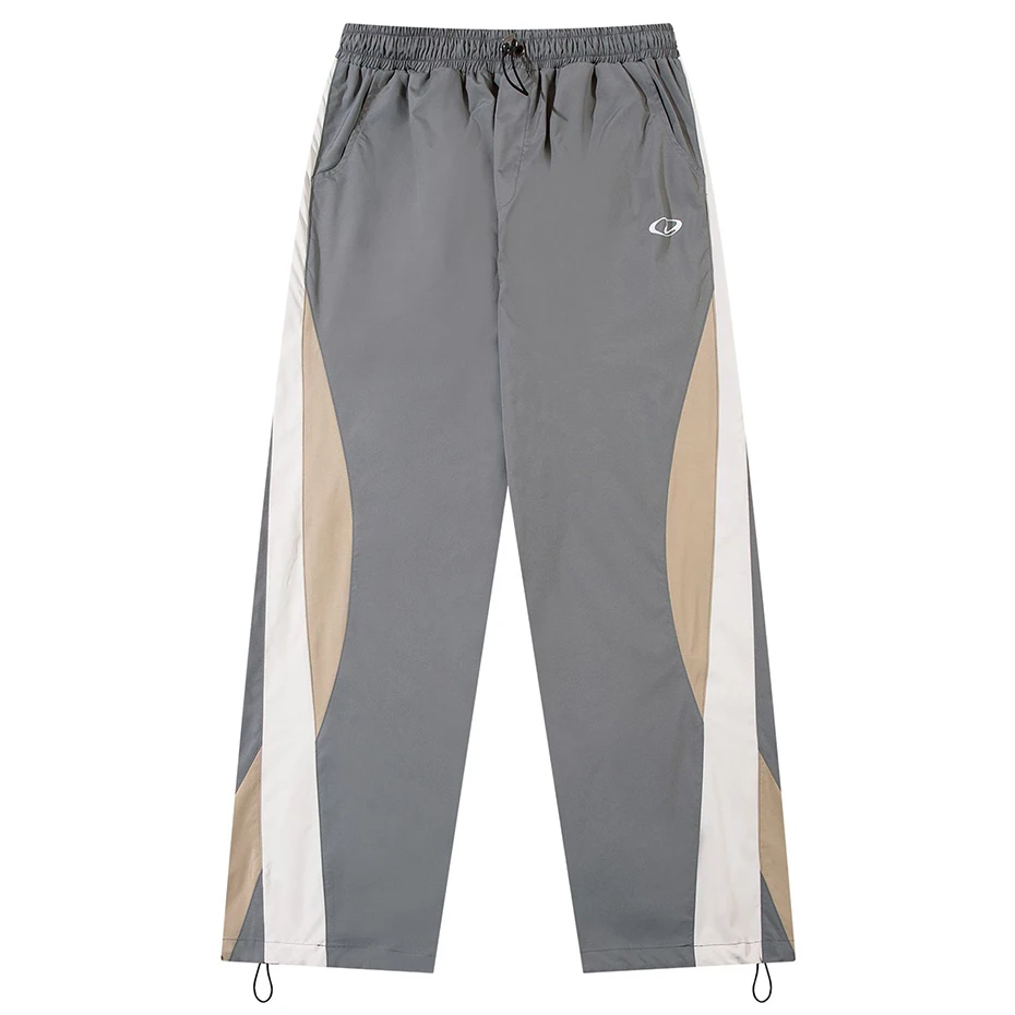 Y2K Vintage Loose Pants Streetwear Oversized Sweatpants Joggers Color Block Patchwork Wide Leg Sports Pants