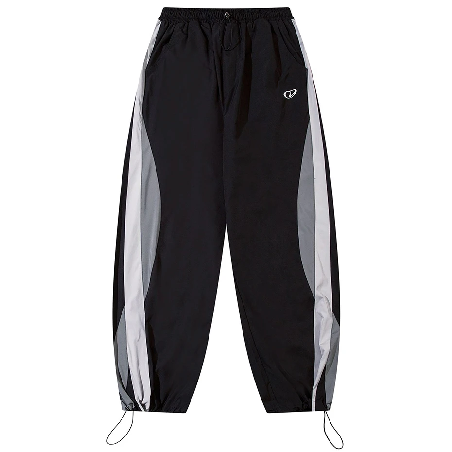 Y2K Vintage Loose Pants Streetwear Oversized Sweatpants Joggers Color Block Patchwork Wide Leg Sports Pants