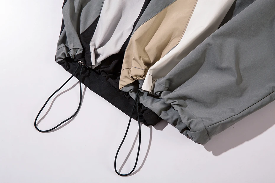 Y2K Vintage Loose Pants Streetwear Oversized Sweatpants Joggers Color Block Patchwork Wide Leg Sports Pants