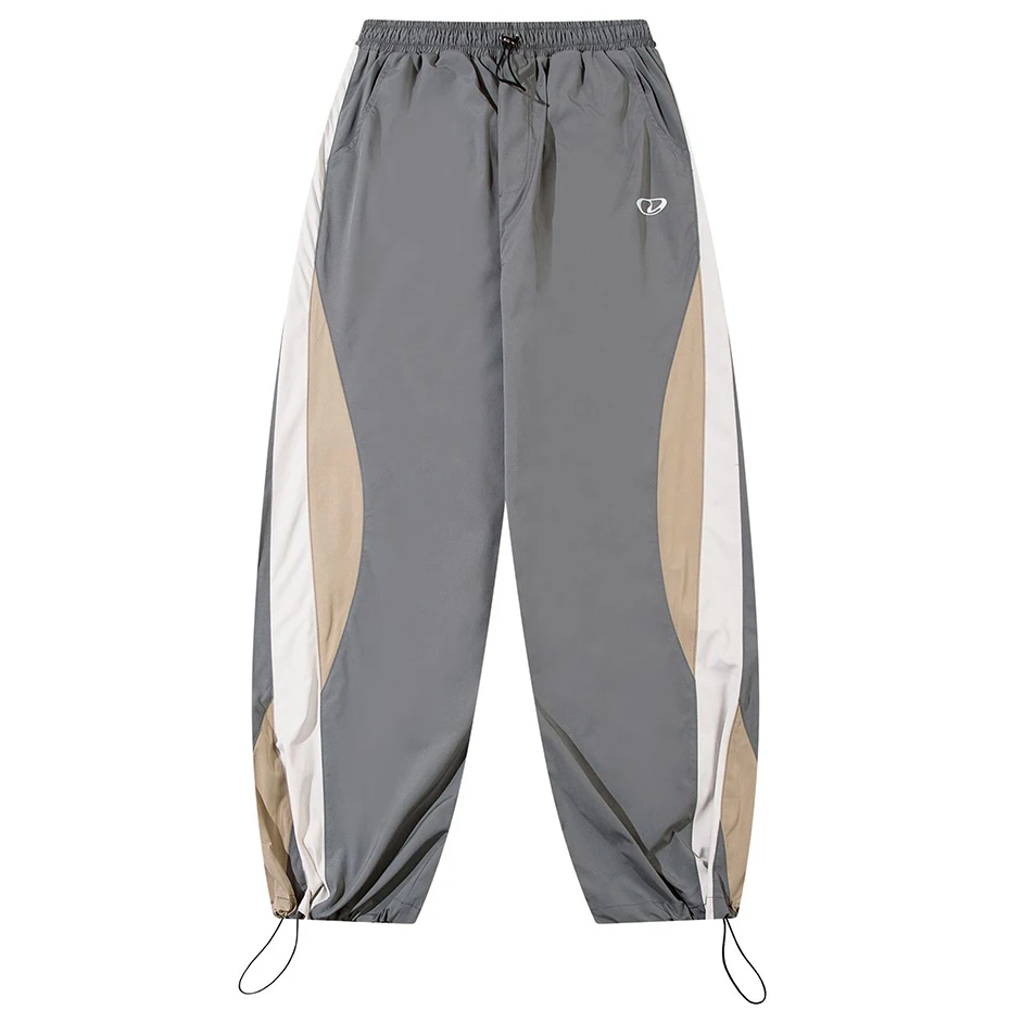 Y2K Vintage Loose Pants Streetwear Oversized Sweatpants Joggers Color Block Patchwork Wide Leg Sports Pants