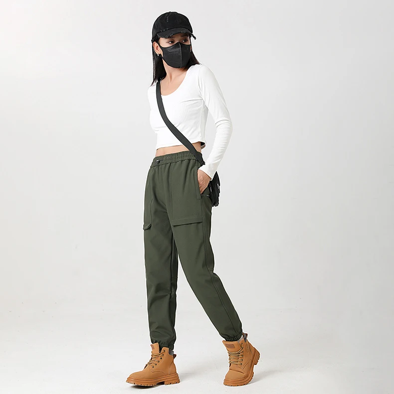 JNLN Thick Fleece Warm Pants Women Men Winter Waterproof Windproof Jogger Pants Unisex Hiking Camping Climbing Skiing Trousers