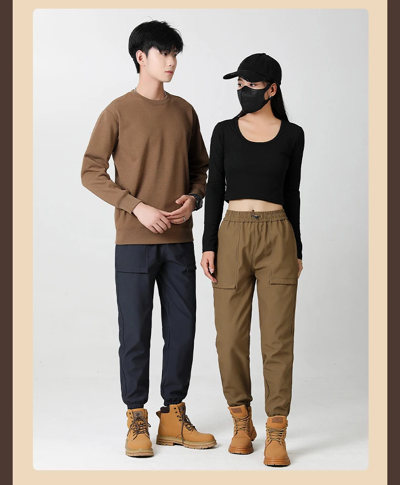 JNLN Thick Fleece Warm Pants Women Men Winter Waterproof Windproof Jogger Pants Unisex Hiking Camping Climbing Skiing Trousers