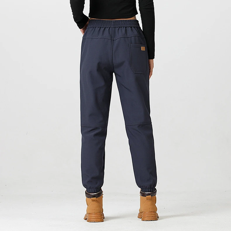 JNLN Thick Fleece Warm Pants Women Men Winter Waterproof Windproof Jogger Pants Unisex Hiking Camping Climbing Skiing Trousers