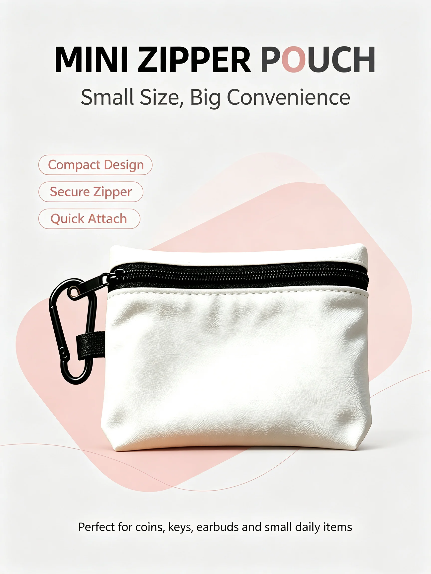 C-DeWaltS Cool Fashion Wear-resistant Oxford Cloth Coin Purse Portable Backpack Hanging Card Storage Bag
