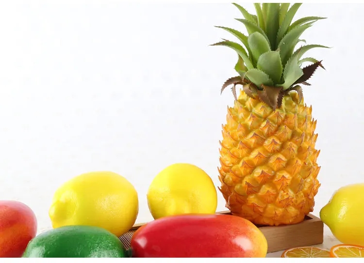 Artificial Fruits and Vegetables Home Decoration Fake Orange Peach Apple Pear Grape Lemon Peach Ornament Food Photography Props