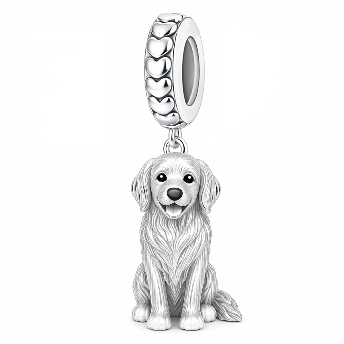 Pan Charms Puppy Dog Paw Print Pet Lover Pendant Charm Beads Fit Original Bracelet Jewelry DIY Birthday Gift for Her/Him Women