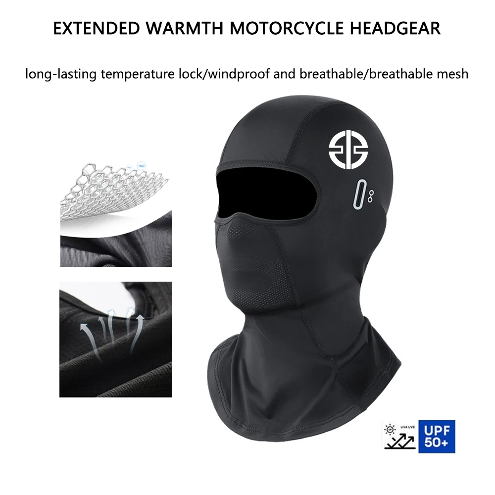For Kawasaki Ninja H1 H1R H10R H2 H2R H125R Motorcycle Balaclava Summer UV Protection Glasses Face Breathable Hole Winter Warm